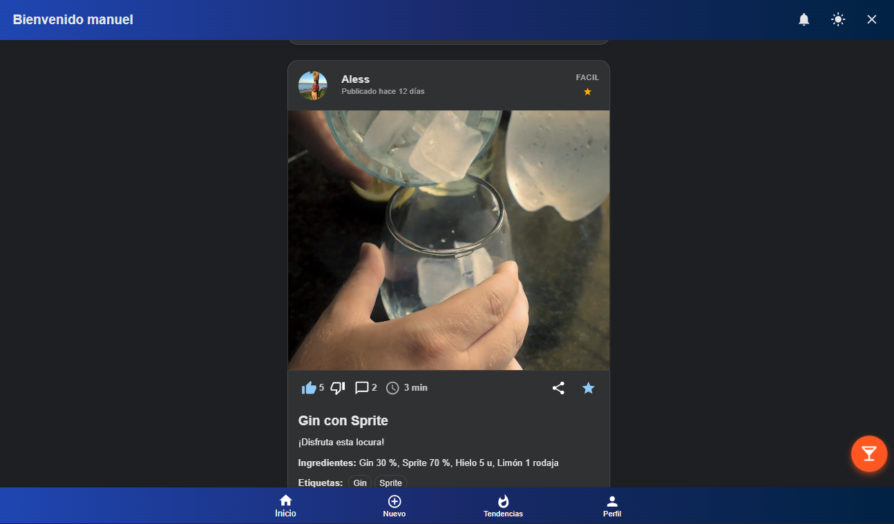 Captura de pantalla de la interfaz de publicación del proyecto.
