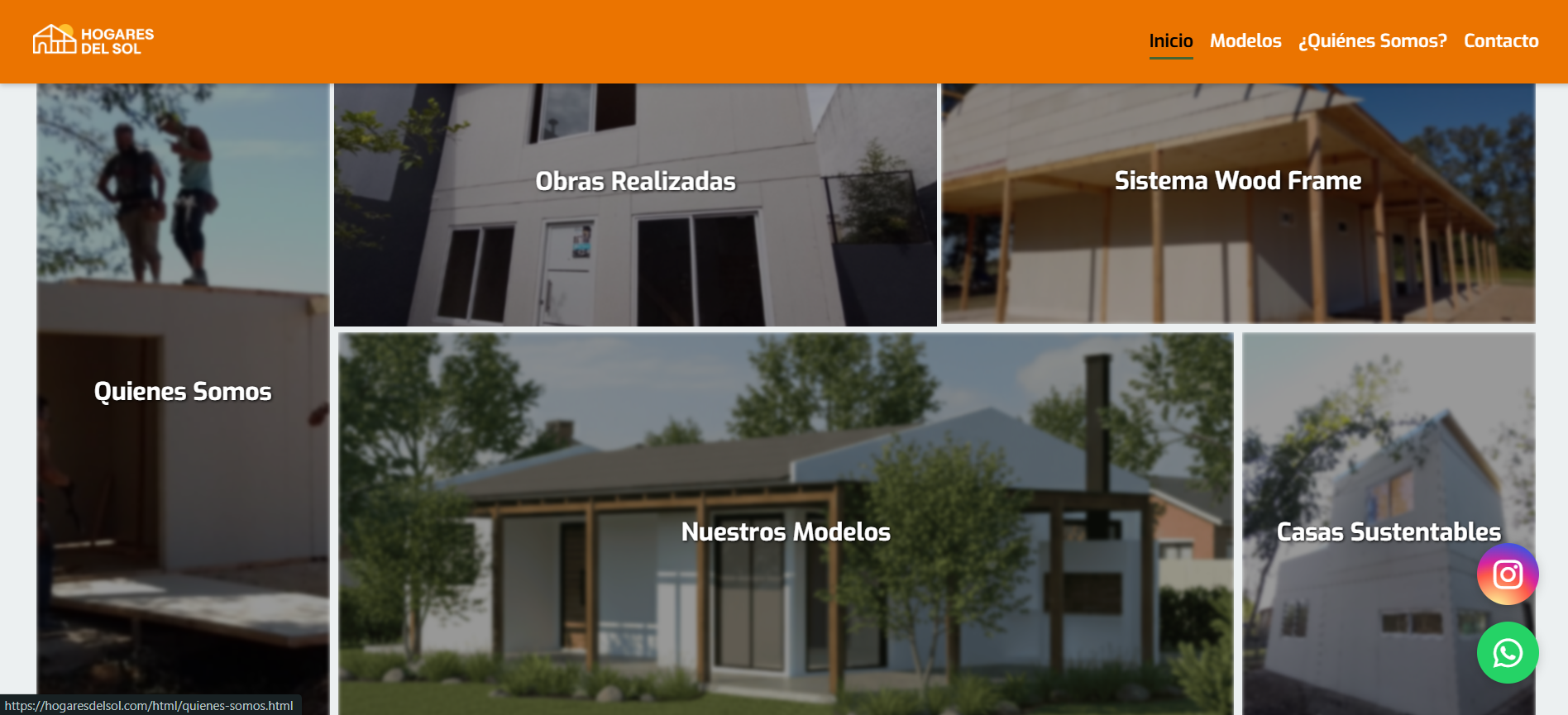 Captura de pantalla del home.